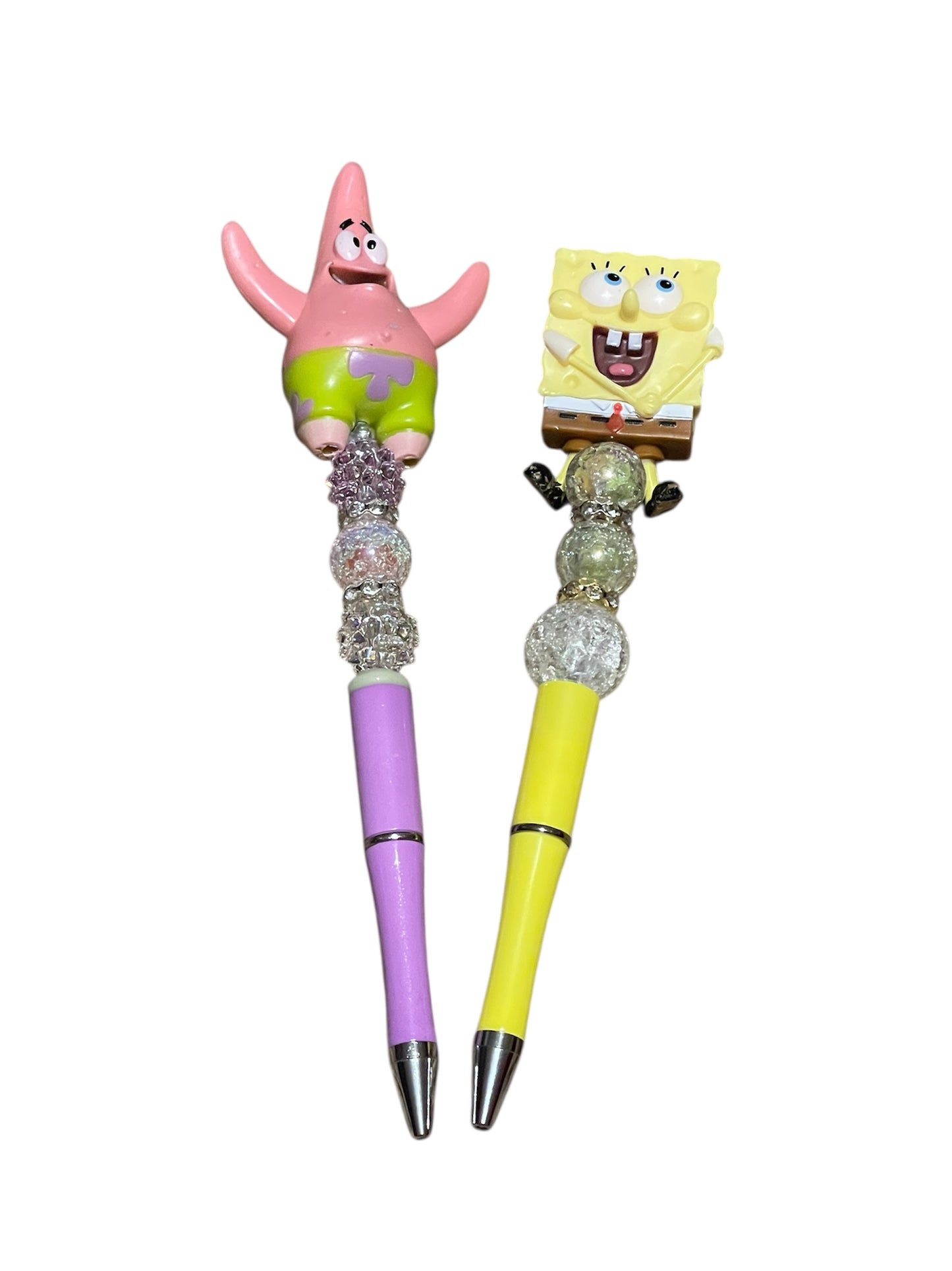 SpongeBob SquarePants & Patrick Star Decorative Beaded Pens – Fun Cartoon Stationery Set