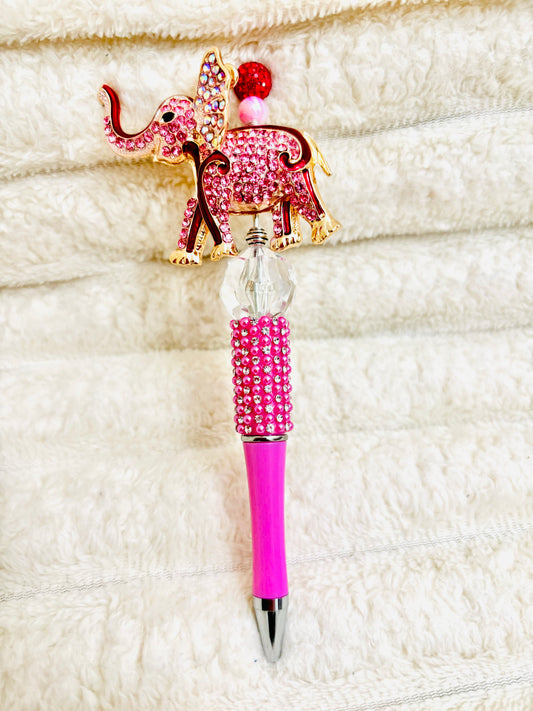 Custom beaded pens. Bling Elephant! Lux Inspired! Gift. Party.Basket. Collect.