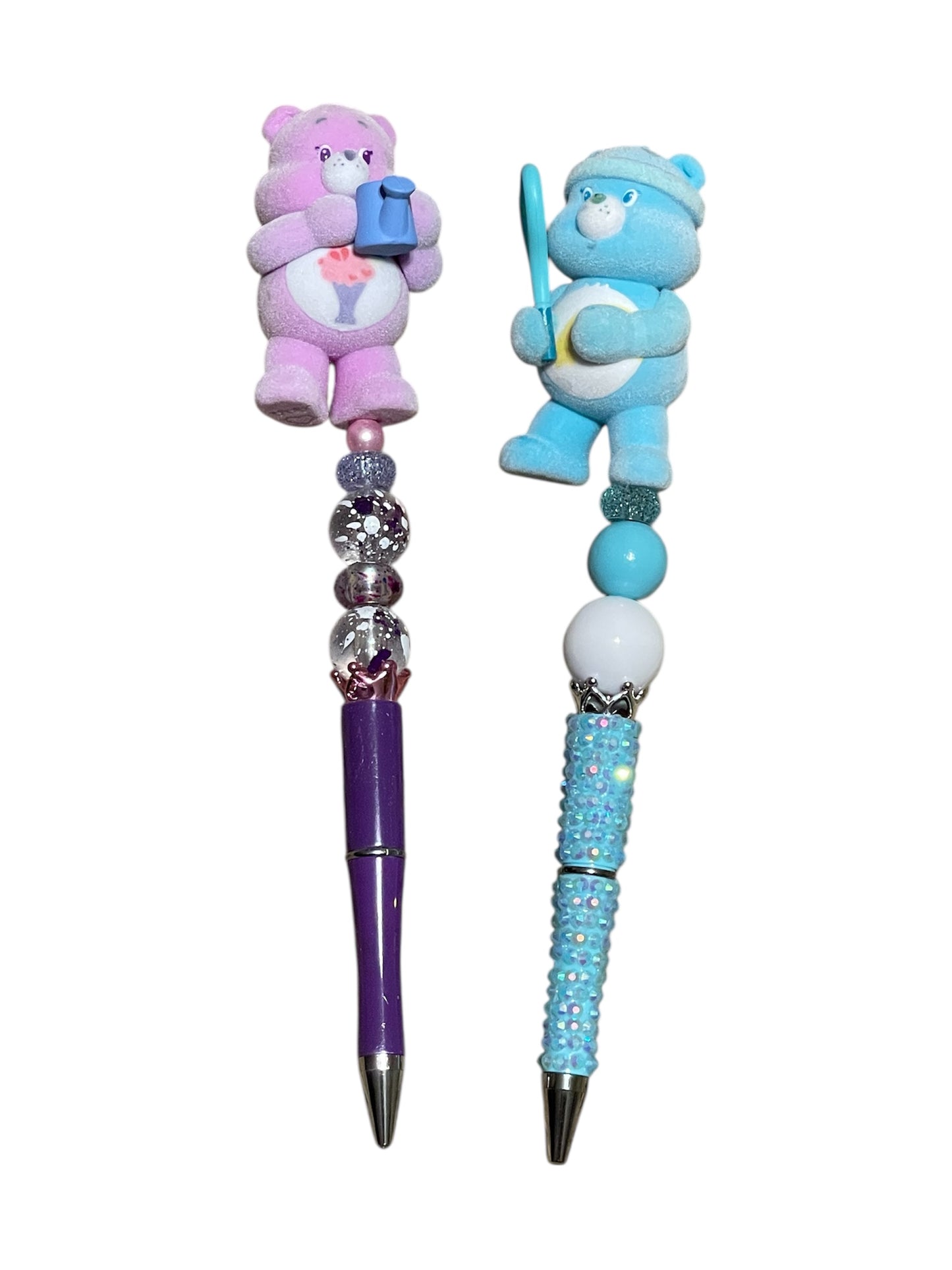 Cute Care Bear Character Pens – Handmade Beaded Writing Pens
