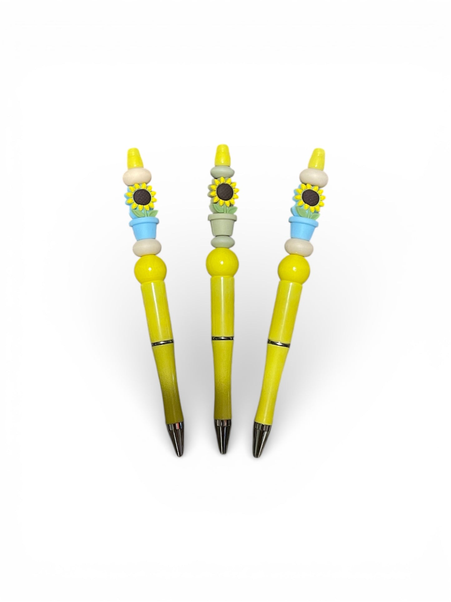 🌻 Sunflower Beaded Pen Set