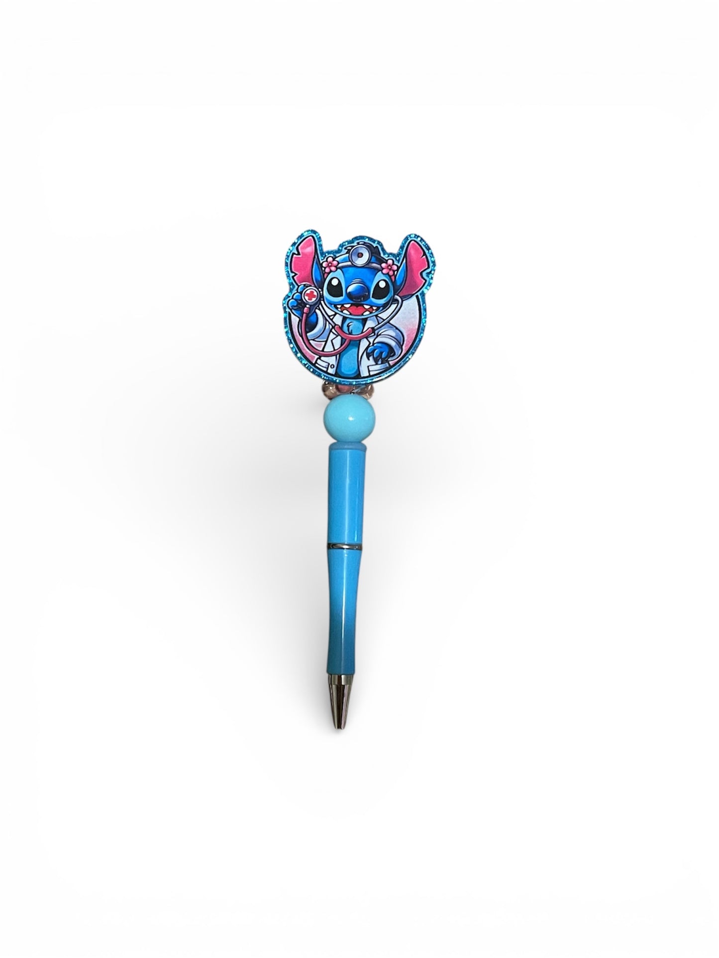 Cute Stitch Doctor-Themed Ballpoint Pen – Blue Cartoon Character Pen